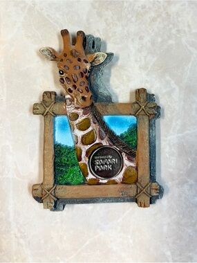 Giraffe Safari Park Refrigerator Magnet- Brown & Tan